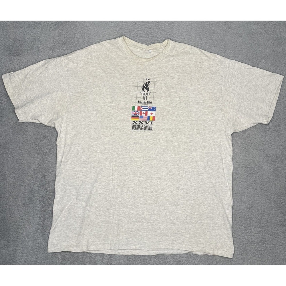 Vintage 90s Atlanta 1996 XXVI Olympic Games Tshirt Single‎ Stitch Mens XL